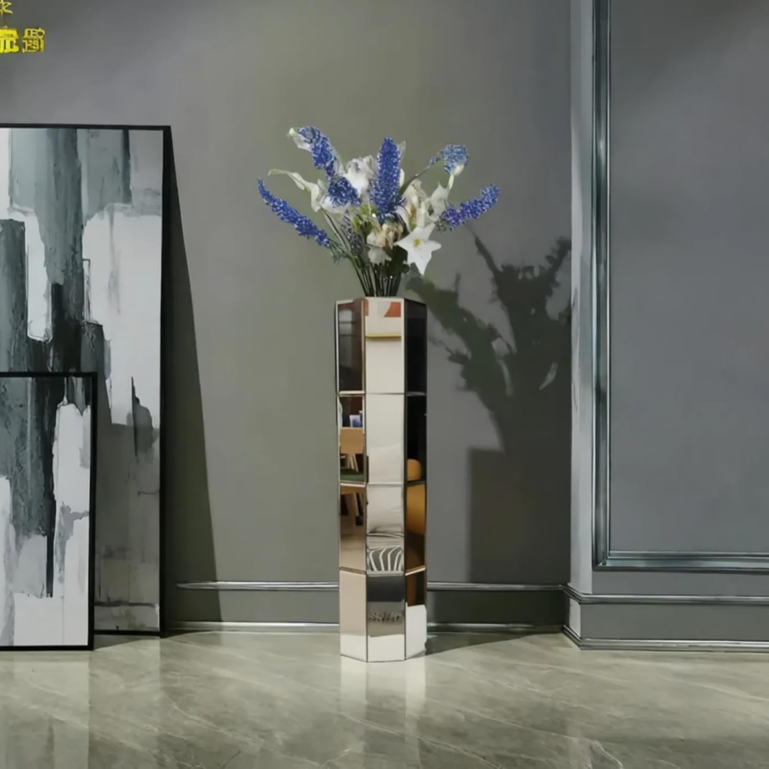 Modern Glass Mirror — 28" - View 3