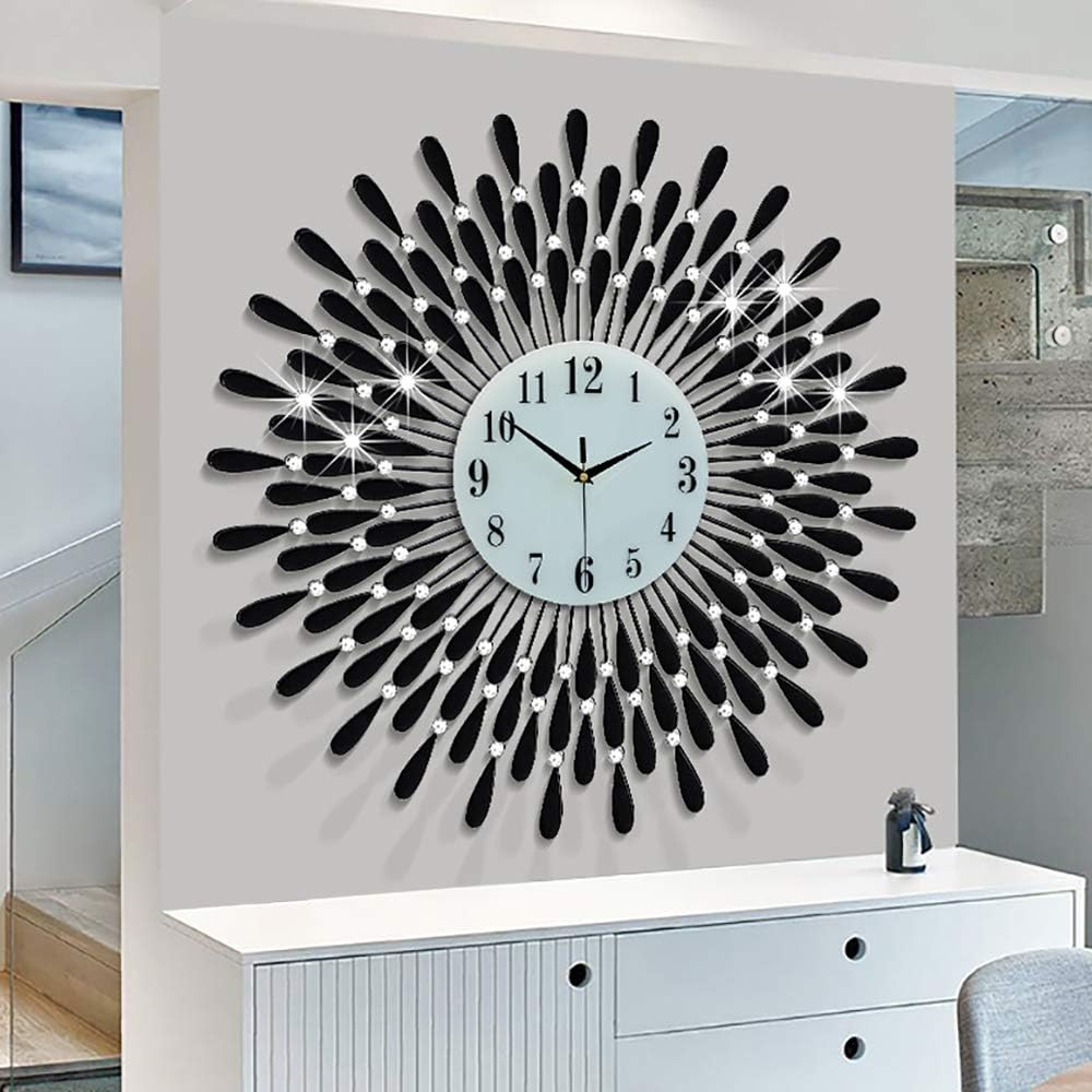 Luxe Black Wall Clock — 7" — Black