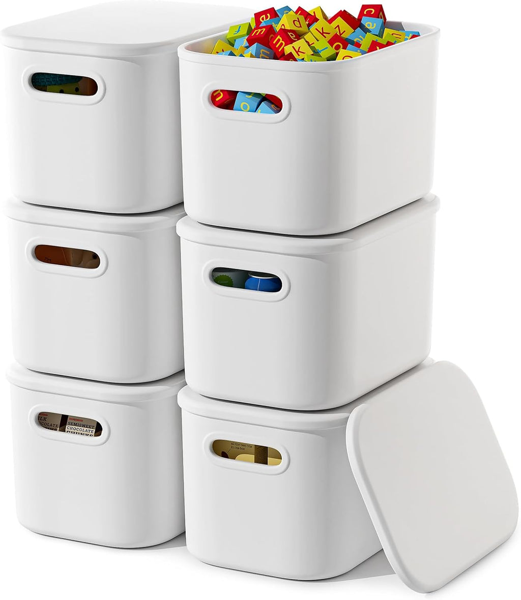 Black Storage Bin — 7" — 6 Pack