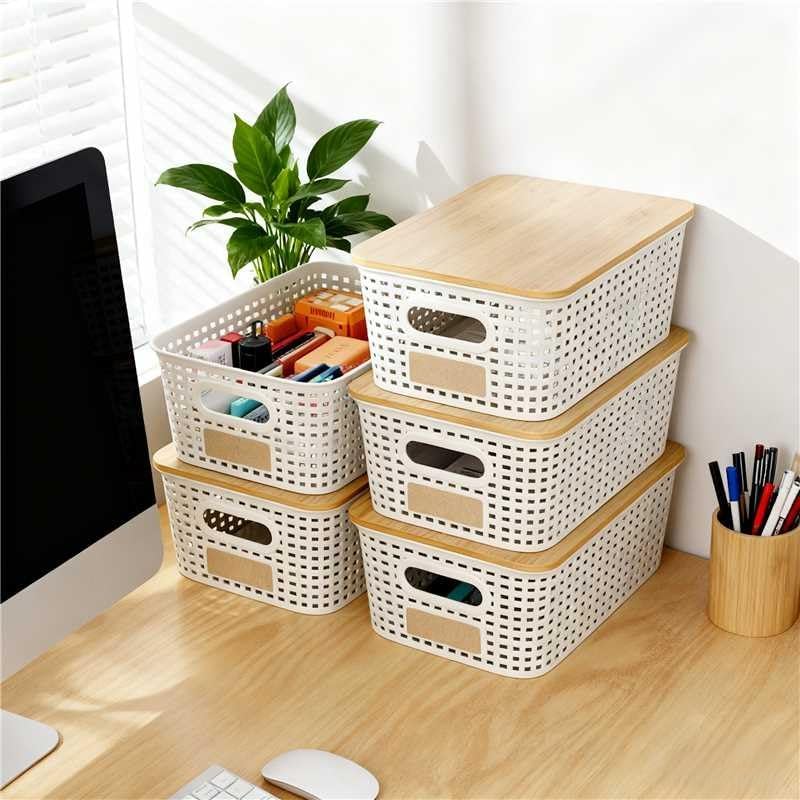 Beige Storage Bin — 10x7 - View 5