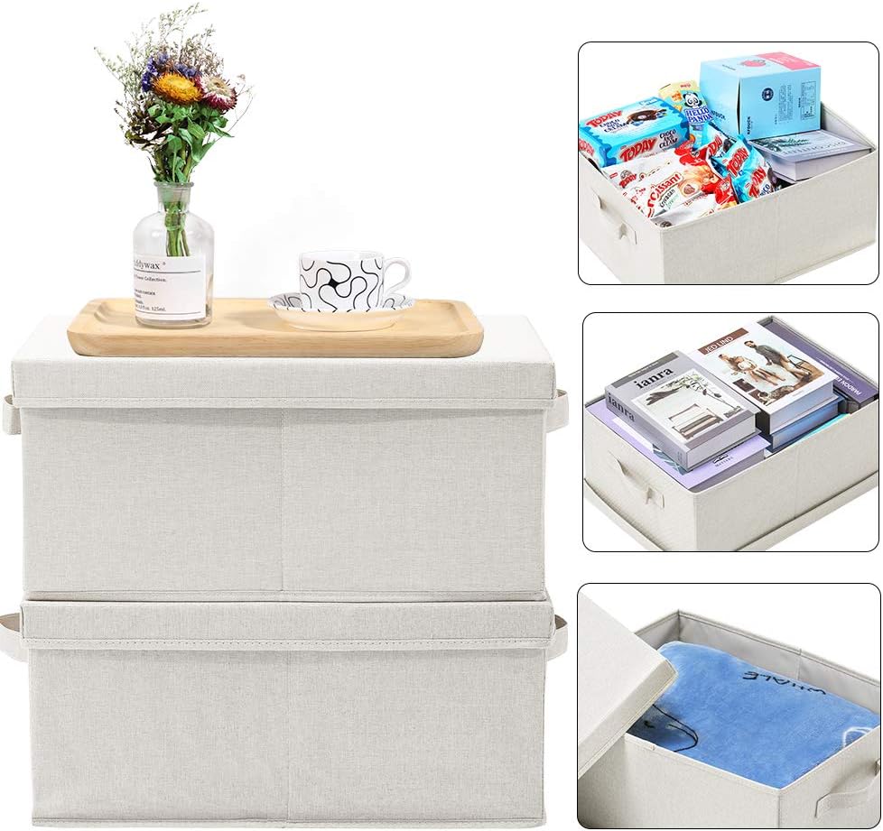 Beige Storage Bin — 16.5" - View 2