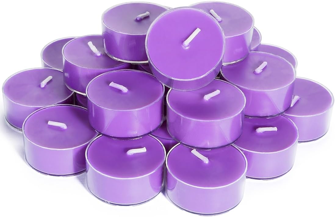 Scented Luxe Metal Candle Set — Set of 12 — lavender