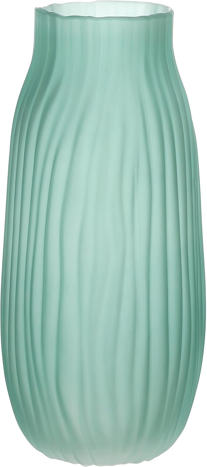 Boho Blue Decorative Vase — Frosted Green