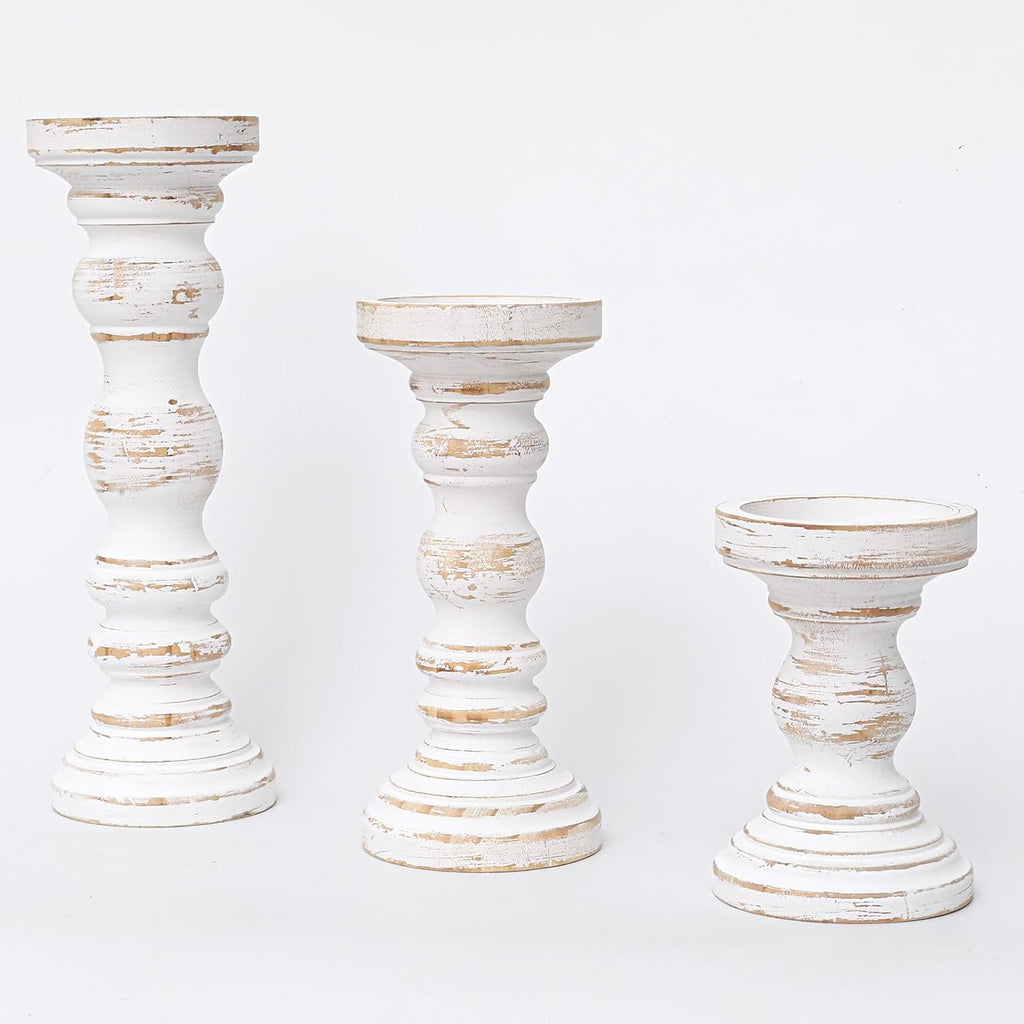 Farmhouse Black Pillar Candle — Set of 3 - View 9