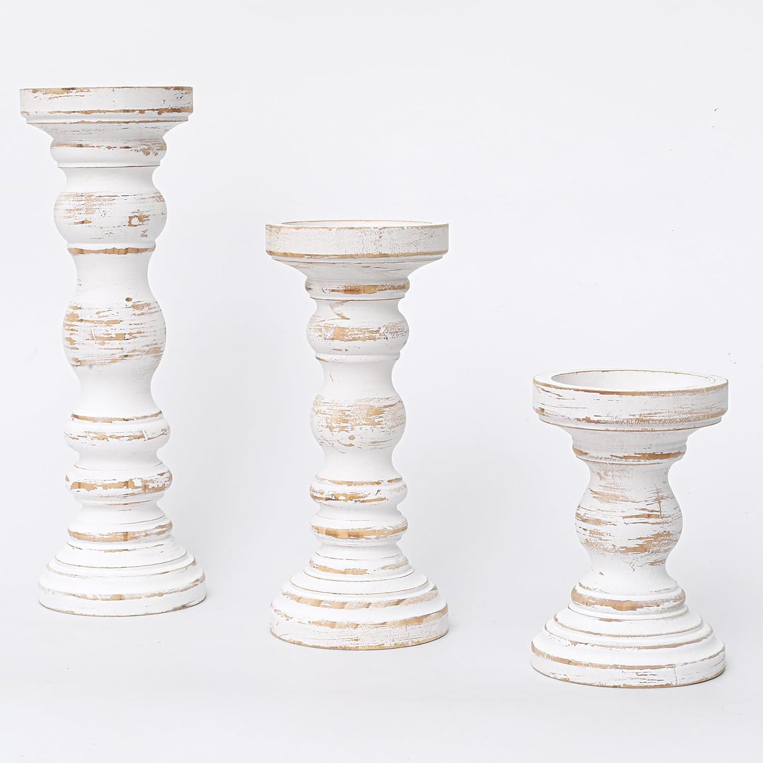 Farmhouse Black Pillar Candle — Set of 3 - View 9