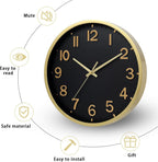 Battery Operated Luxe Beige Wall Clock — 8" - View 4