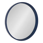 Round Modern Wood Wall Mirror — 25.6"