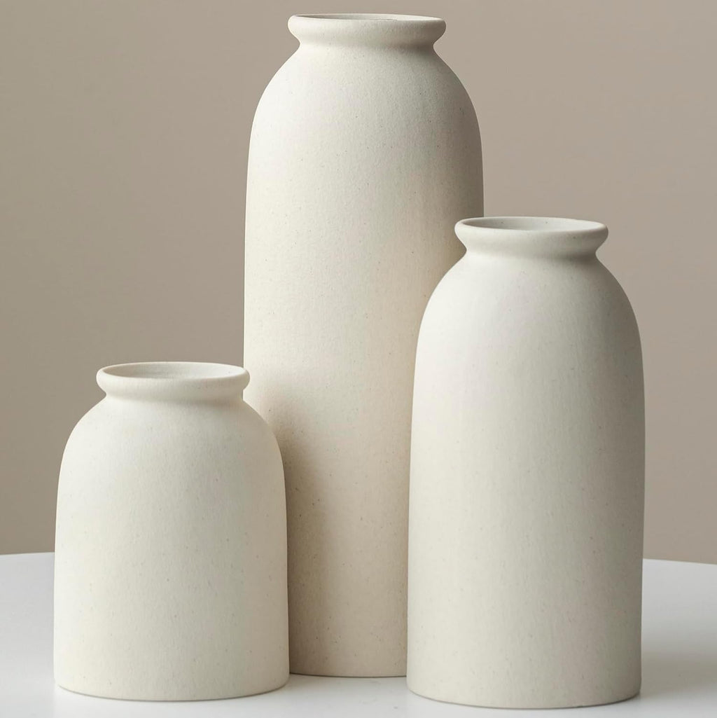 Boho Beige Flower Vase — XL Beige