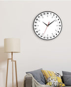 Round Modern Black Wall Clock — 12" - View 6