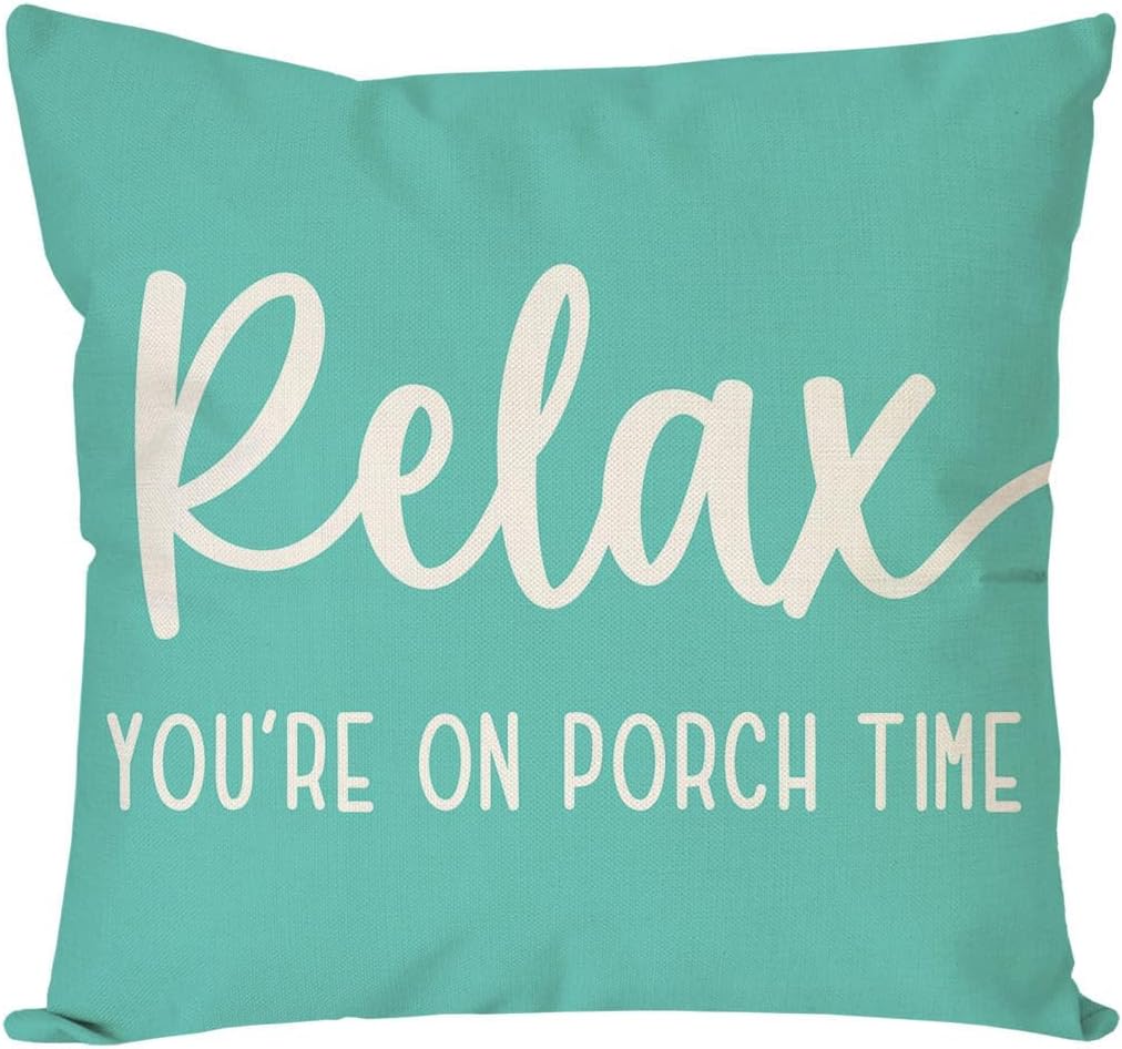 Lumbar Boho Beige Throw Pillow Cover — 20" — Turquoise