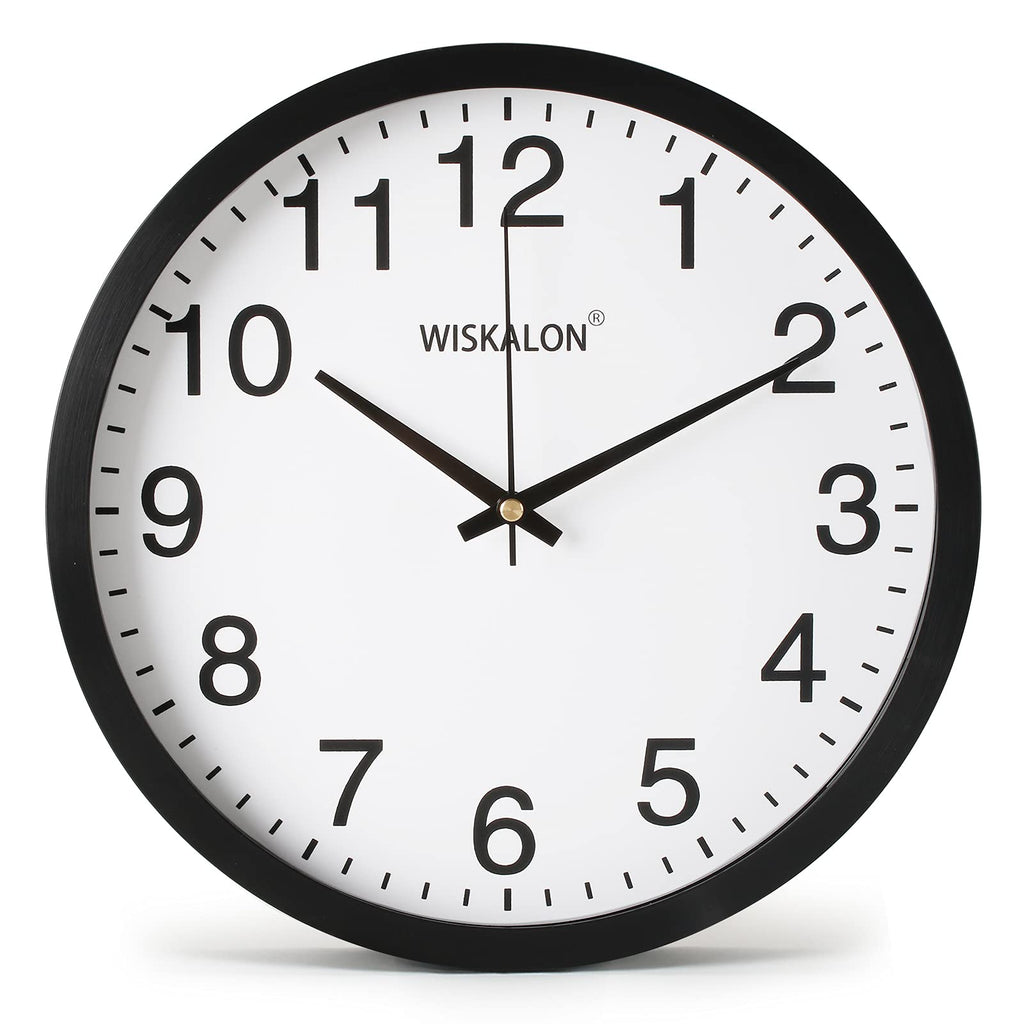 Battery Operated Black Wall Clock — 10"
