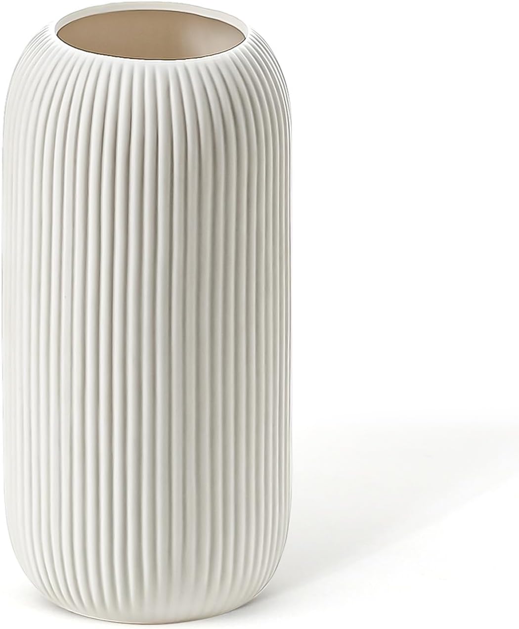 Boho Beige Vase — Set of 3 — White