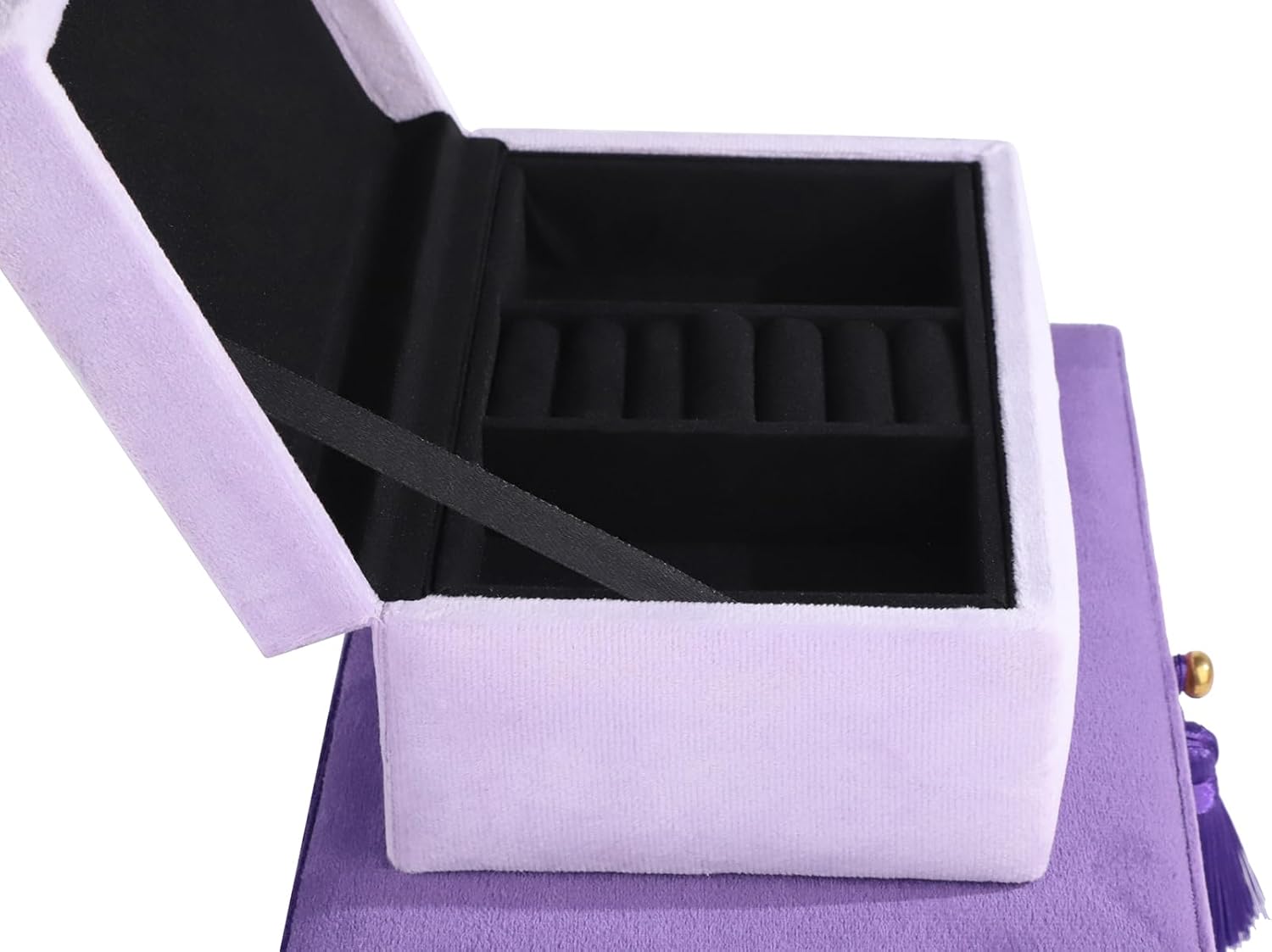 Velvet Luxe Black Storage Basket — Set of 2 - View 7