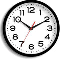Battery Operated Modern Black Wall Clock — 18" — A_black