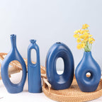 Round Boho Black Vase Set — Set of 4 - View 5