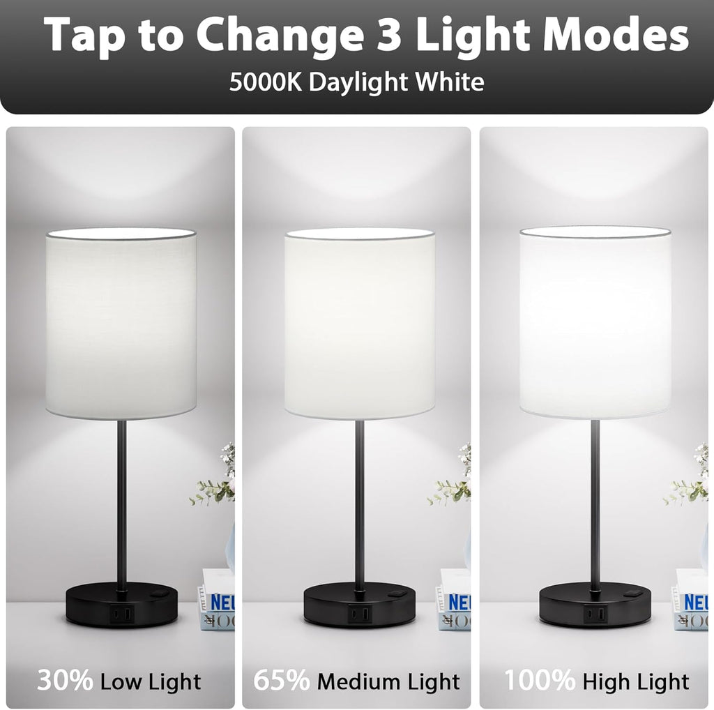 Dimmable Black Table Lamp — Set of 2 - View 3