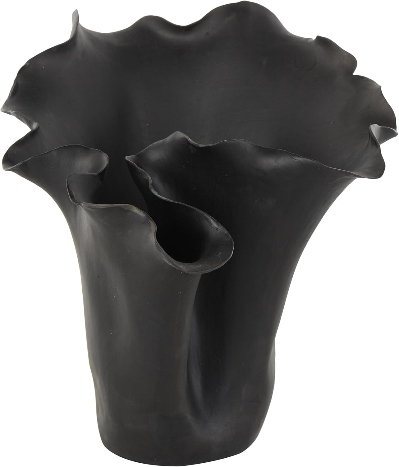 Black Flower Vase — 8" — Black