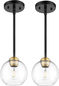 Luxe Black Pendant Light — 1-Light — Black Gold - 2PC