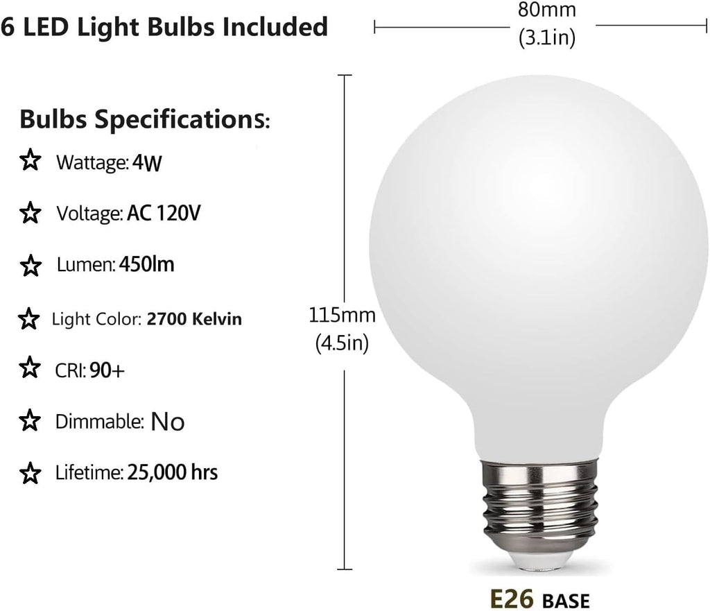 Luxe Black Smart Bulb — 6-Light - View 5