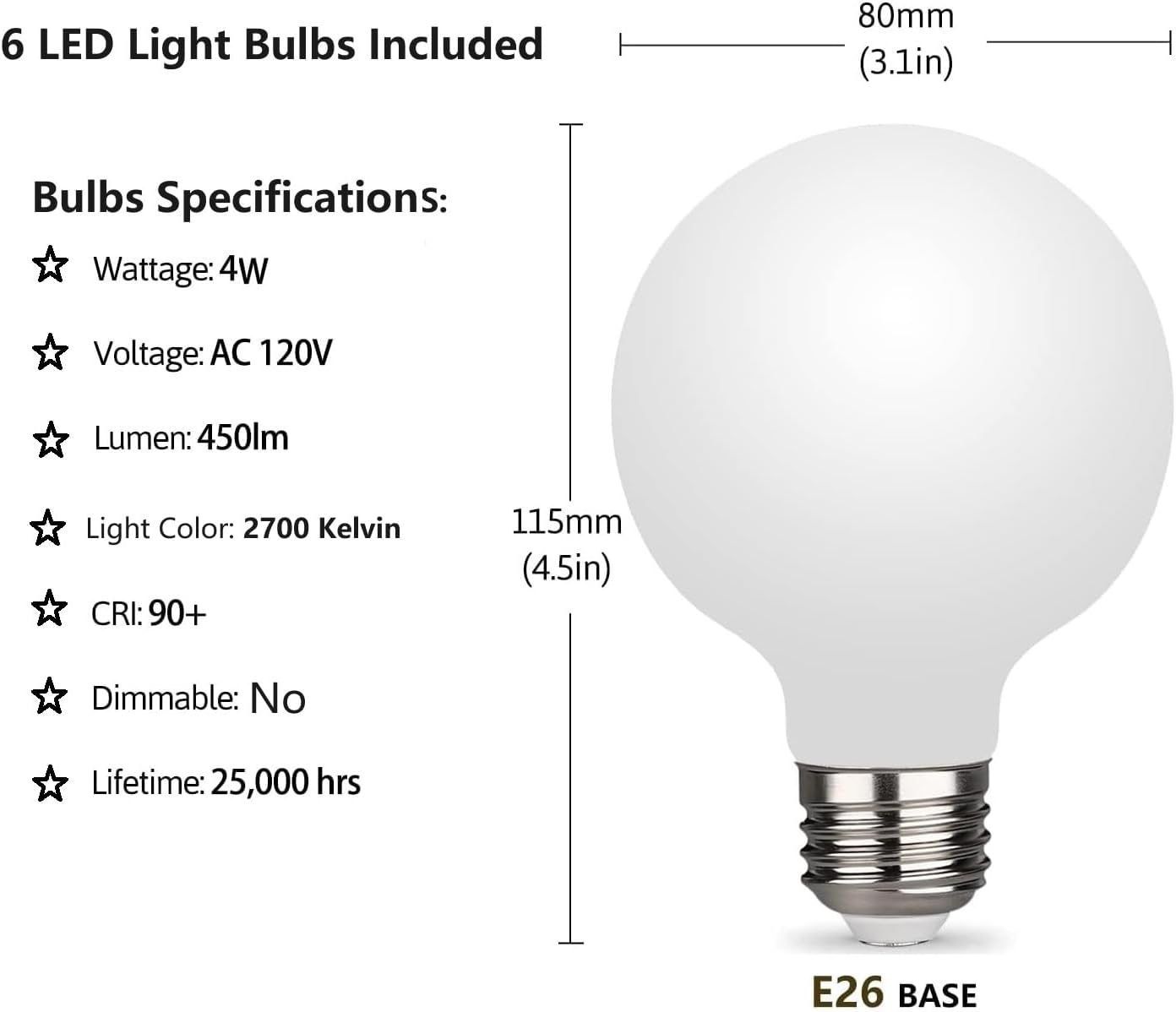 Luxe Black Smart Bulb — 6-Light - View 5