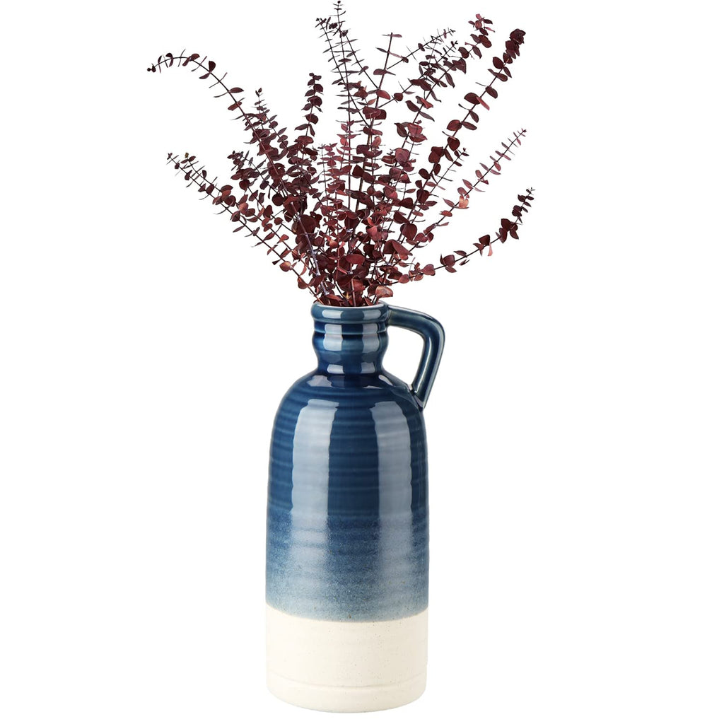 Boho Blue Flower Vase — 12.5"