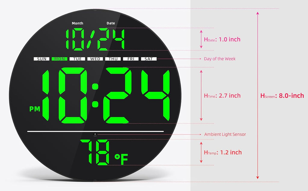 Farmhouse Blue Wall Clock - View 3