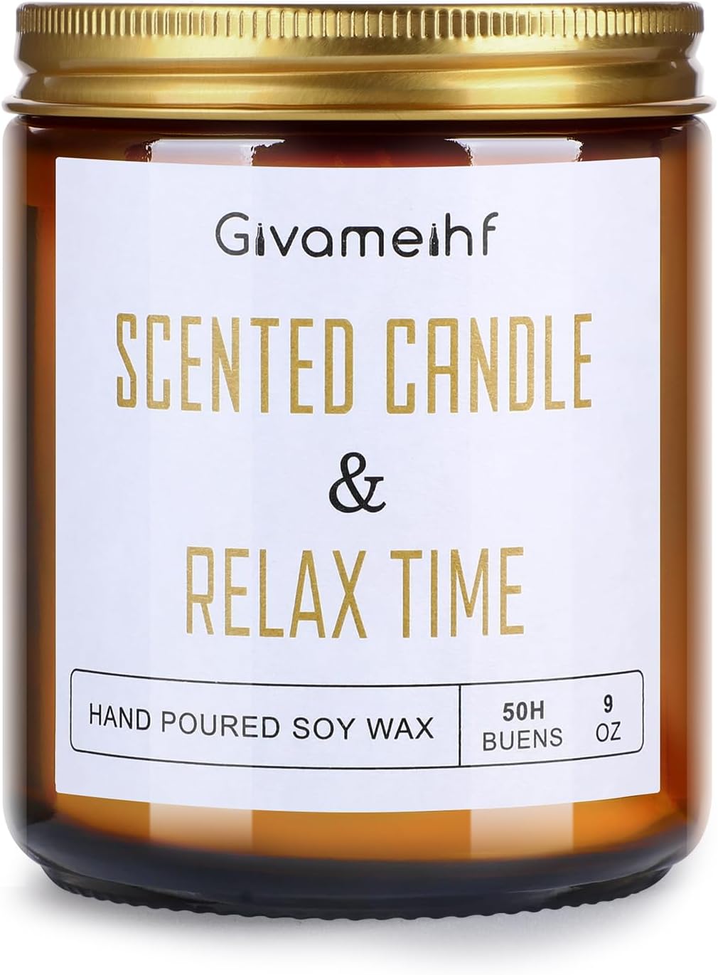 Soy Wax Luxe Black Scented Candle — Gold