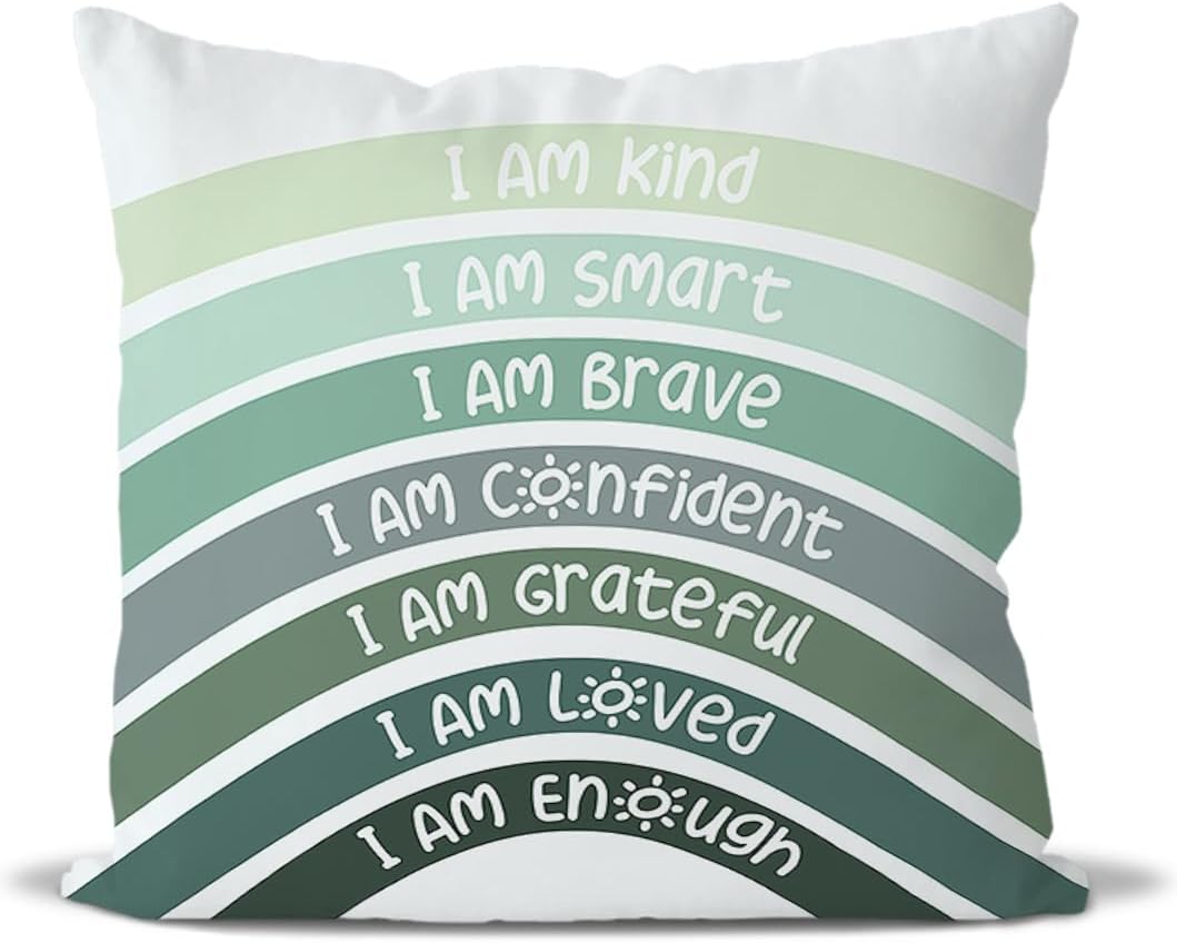 Blue Throw Pillow Cover — 18" — Green