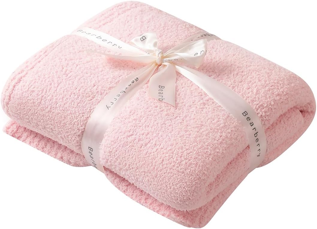 Beige Throw Pillow — Pink