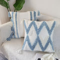 Tufted Boho Metal Throw Pillow Cover — 20"