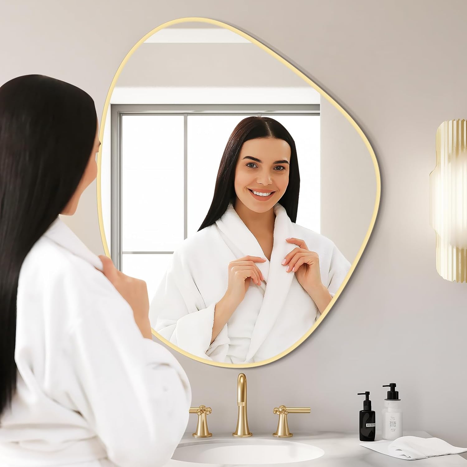 Luxe Black Wall Mirror — 28" - View 5