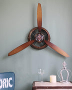 Antique Farmhouse Brown Wall Clock — 4" - View 8