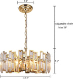 Round Luxe Gold Chandelier — 6-Light - View 5
