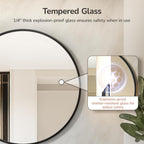 Black Wall Mirror — 36" - View 2