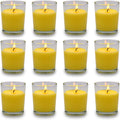 Soy Wax White Candle — Set of 12 — Yellow