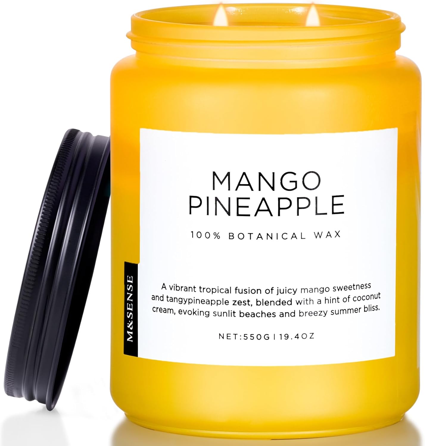 Scented Beige Soy Candle — Mango Pineapple