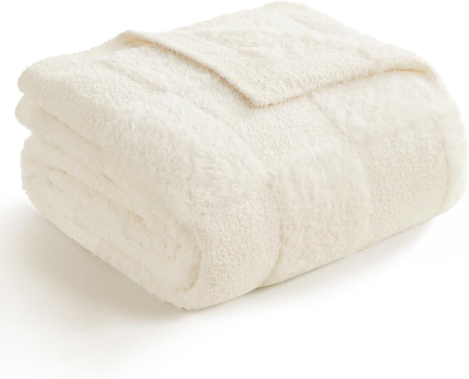 Beige Throw Pillow — 50" — Solid Ivory