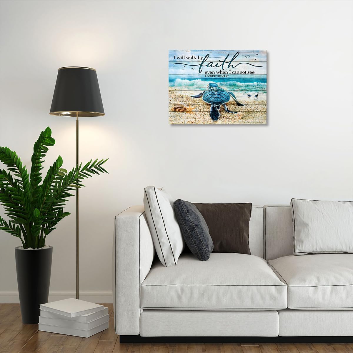 Framed Blue Wall Art — 20" - View 5