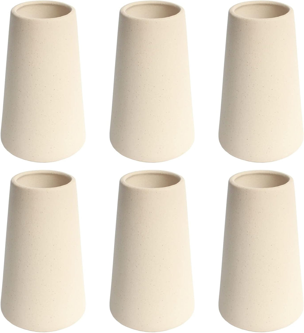 Boho Ceramic Vase — 6" — 6 Pack
