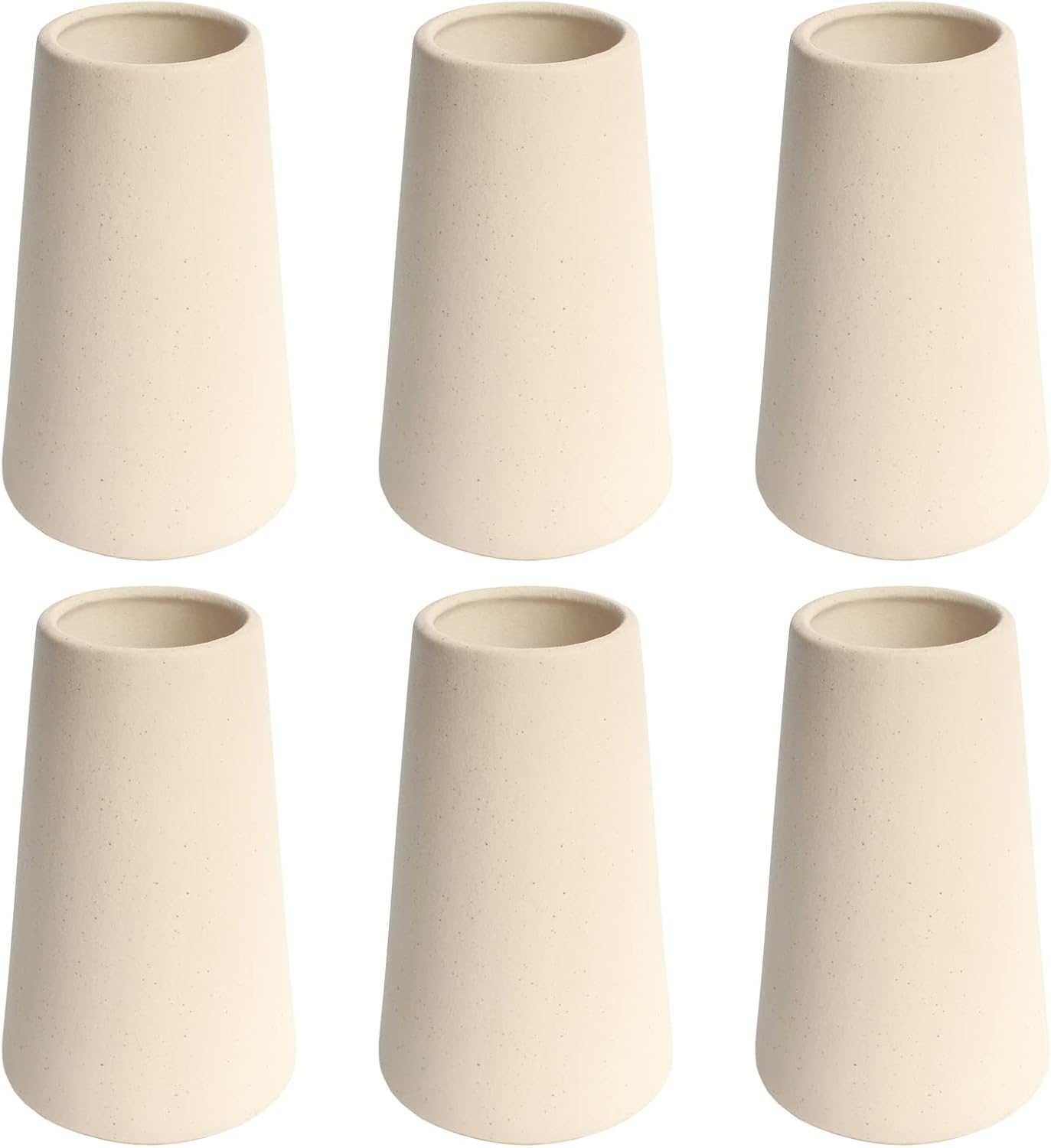Boho Ceramic Vase — 6" — 6 Pack
