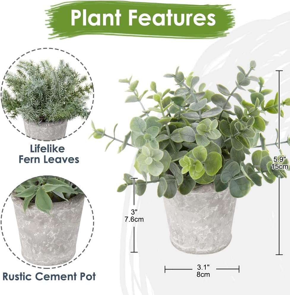 Farmhouse Artificial Plant — Set of 3 - View 2