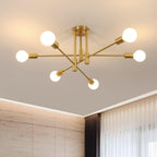Luxe Black Chandelier — 6-Light — A-Gold-2