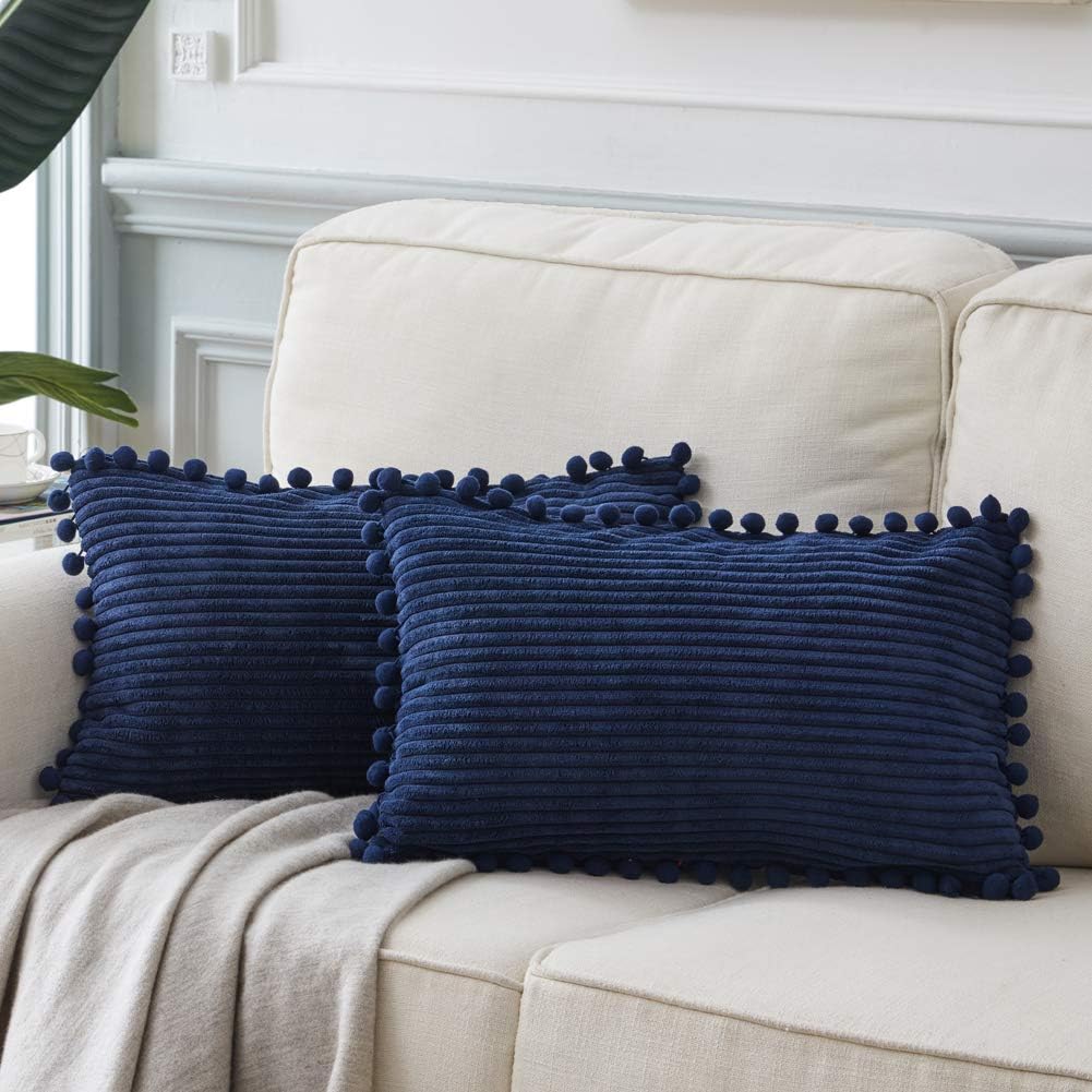 Boho Beige Throw Pillow Cover — 20" — 24" x 12" (Pack of 2)