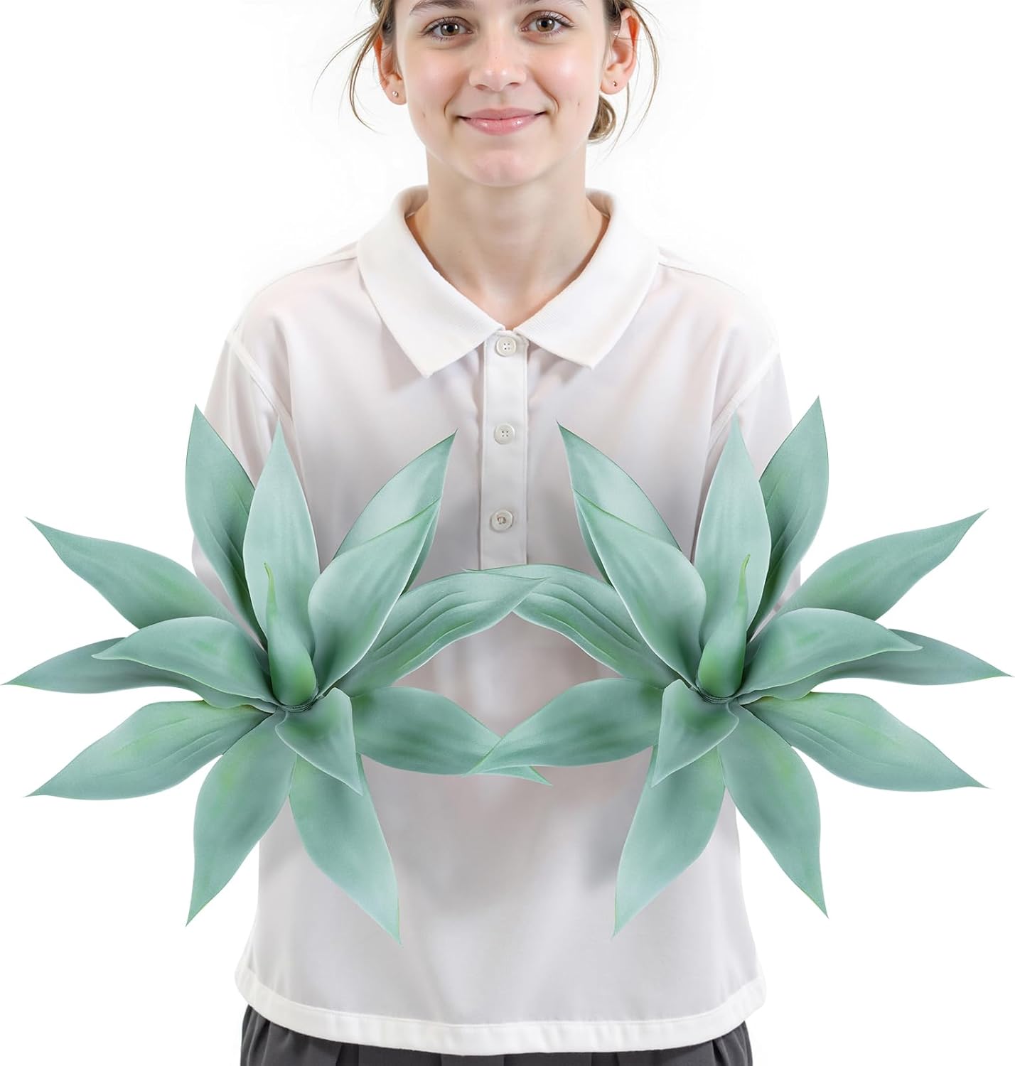 Blue Faux Plant — 14" — Hard-blue