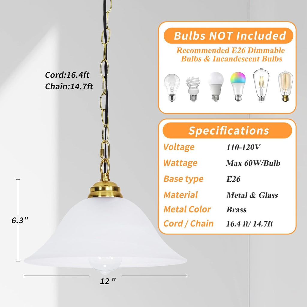 Dimmable Farmhouse Black Pendant Light - View 3