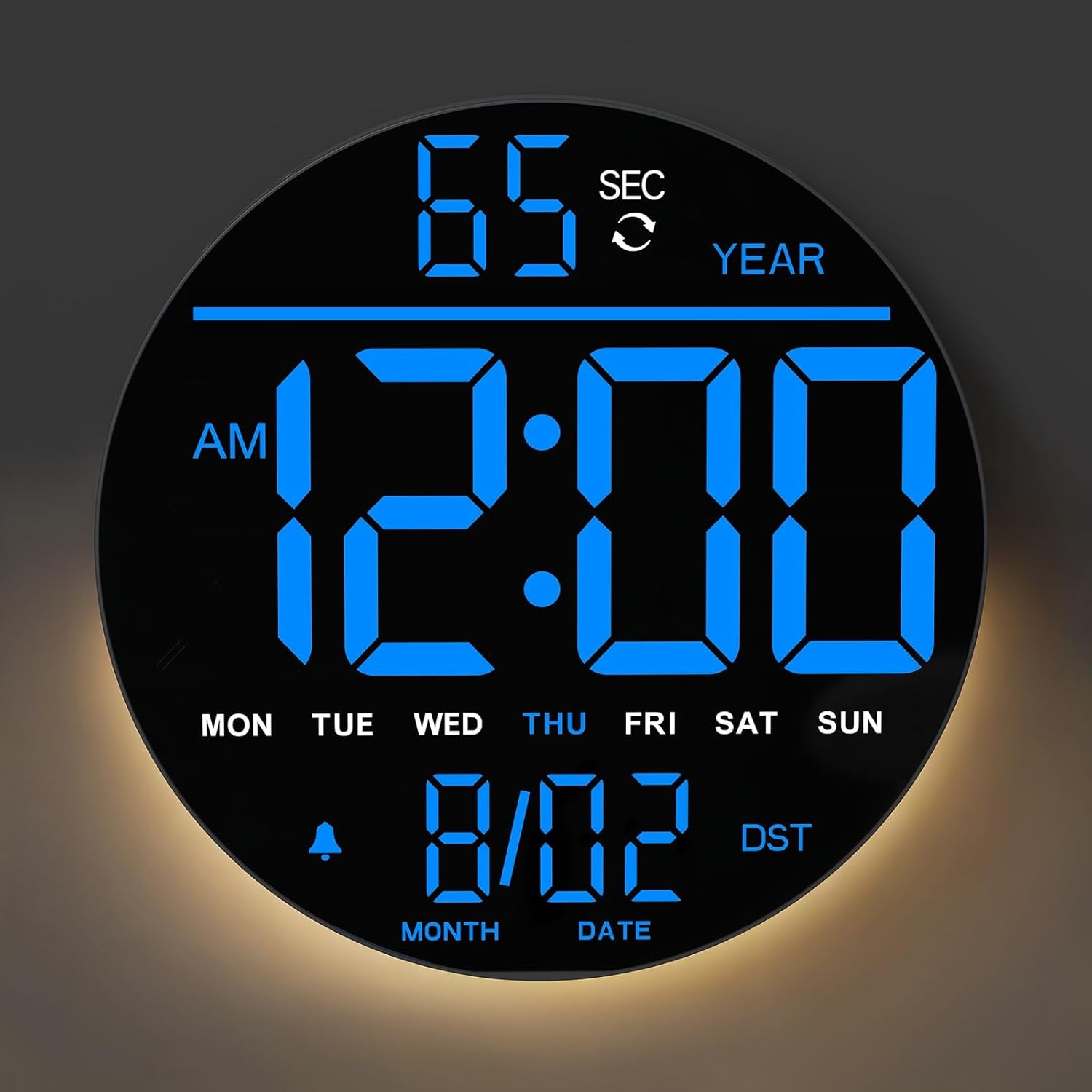 RGB Blue Wall Clock — 10" — Blue