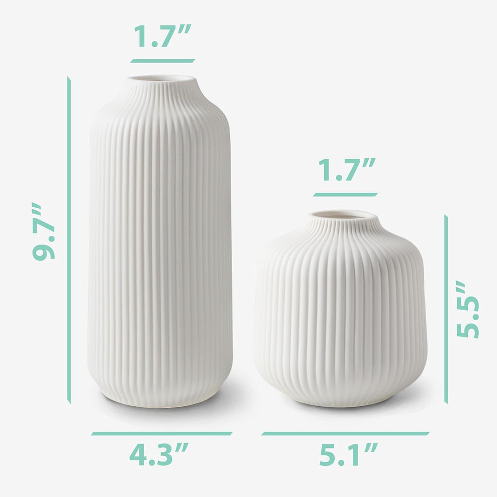 Boho Black Flower Vase — Set of 2 - View 6