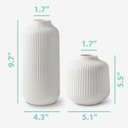 Boho Black Flower Vase — Set of 2 - View 6