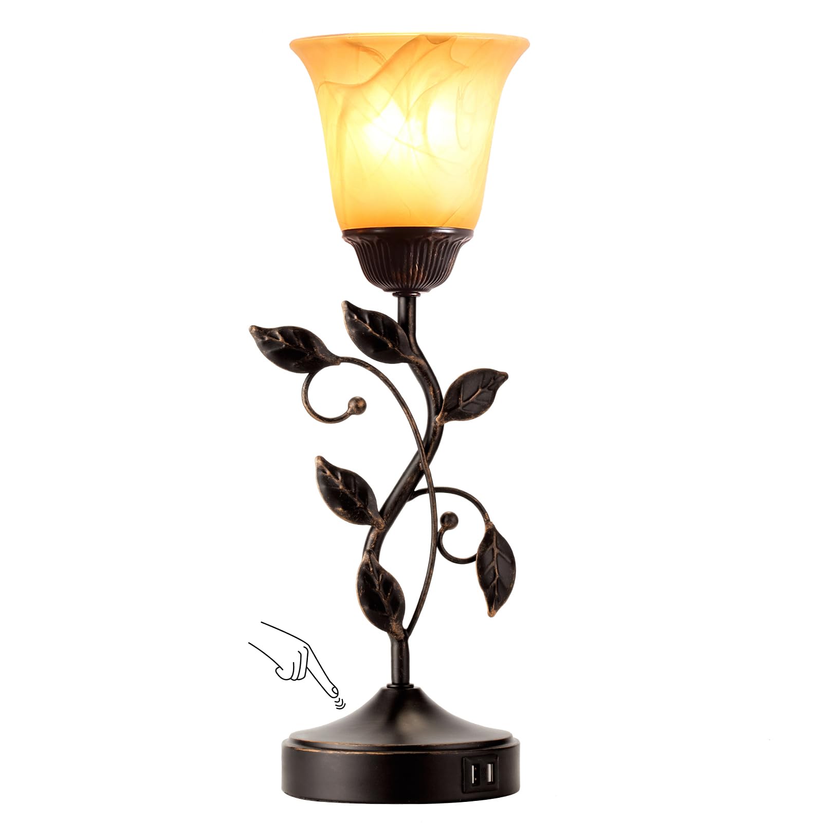 Dimmable Black Nightstand Lamp