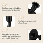 Black Candle — Set of 2 - View 4
